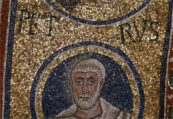 Mosaic detail showing St Peter, 5th century
