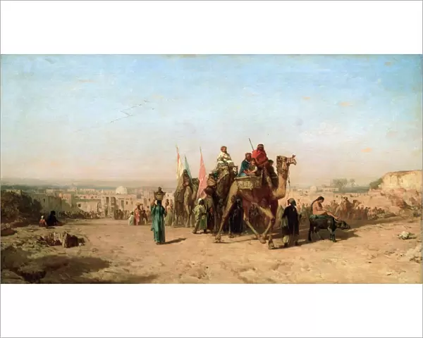 Caravan, 1860. Artist: Felix Francois Georges Philibert Ziem