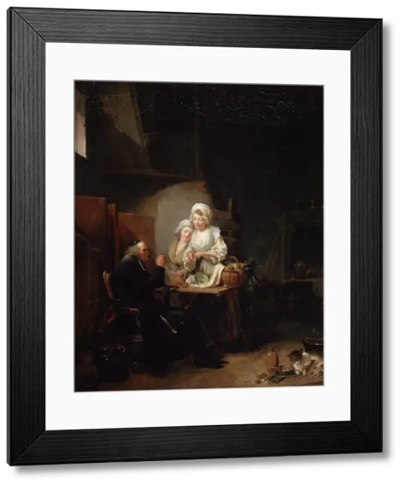 Framed Print : An Old Curate, late 1780s. Artist: Louis Leopold Boilly