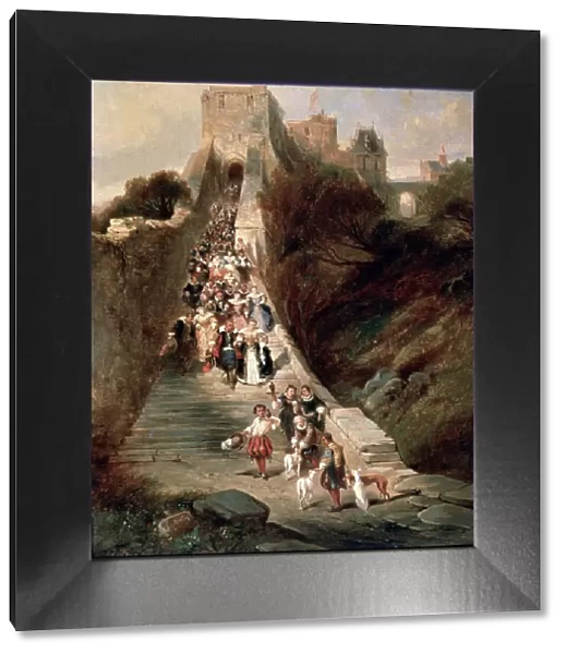 Leaving the Castle, 19th century. Artist: Eugene Isabey