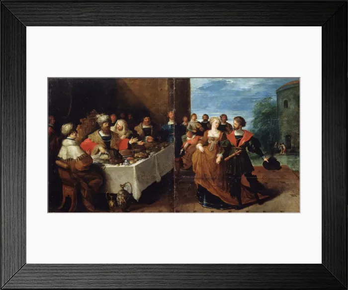 Framed Print : Herods Feast, 17th century. Artist: Frans Francken II Framed Print : Herods Feast, 17th century. Artist: Frans Francken II