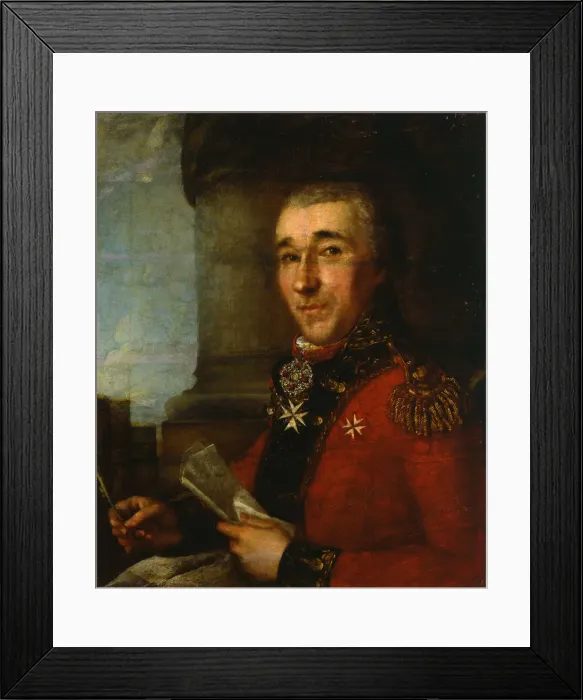 Framed Print : Portrait of General Count Alexey Arakcheyev, late 18th century. Artist: Russian Master Framed Print : Portrait of General Count Alexey Arakcheyev, late 18th century. Artist: Russian Master