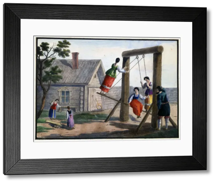 Framed Print : Country Amusements, 1825. Artist: Pyotr Alexandrov