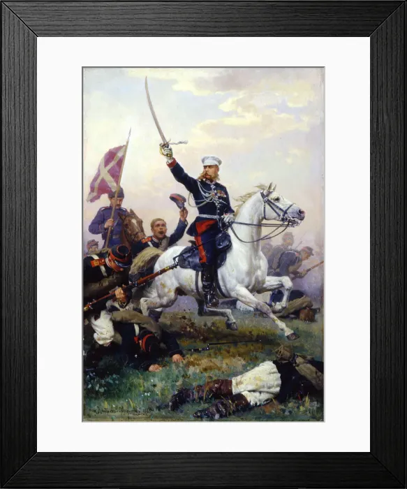 Framed Print : Russian General Mikhail Skobelev on horseback, (1883). Artist: Nikolai Dmitrievich Dmitriev-Orenburgsky Framed Print : Russian General Mikhail Skobelev on horseback, (1883). Artist: Nikolai Dmitrievich Dmitriev-Orenburgsky