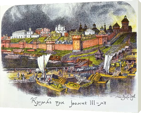 The Moscow Kremlin at the time of Tsar Ivan III the Great, 1921. Artist: Apollinary Vasnetsov