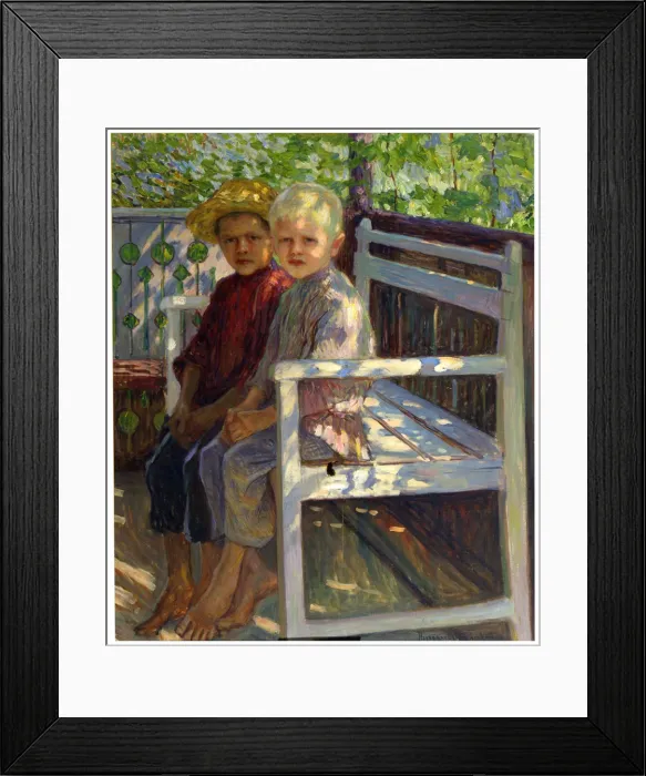 Framed Print : Children, late 19th or 20th century. Artist: Nikolaj Petrovic Bogdanov-Bel skij Framed Print : Children, late 19th or 20th century. Artist: Nikolaj Petrovic Bogdanov-Bel skij