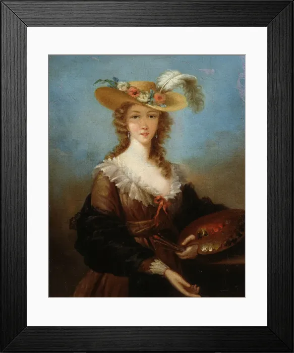 Framed Print : Self-portrait, 1782. Artist: Elisabeth Louise Vigee-LeBrun Framed Print : Self-portrait, 1782. Artist: Elisabeth Louise Vigee-LeBrun