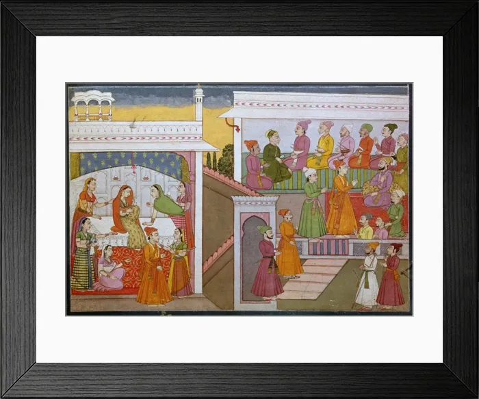 Framed Print : Painting of the wedding of Nala and Damayanti Framed Print : Painting of the wedding of Nala and Damayanti