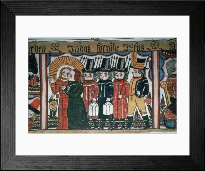Framed Print : Depiction of the arrest of Christ, 19th century. Artist: Andres Palsson Framed Print : Depiction of the arrest of Christ, 19th century. Artist: Andres Palsson