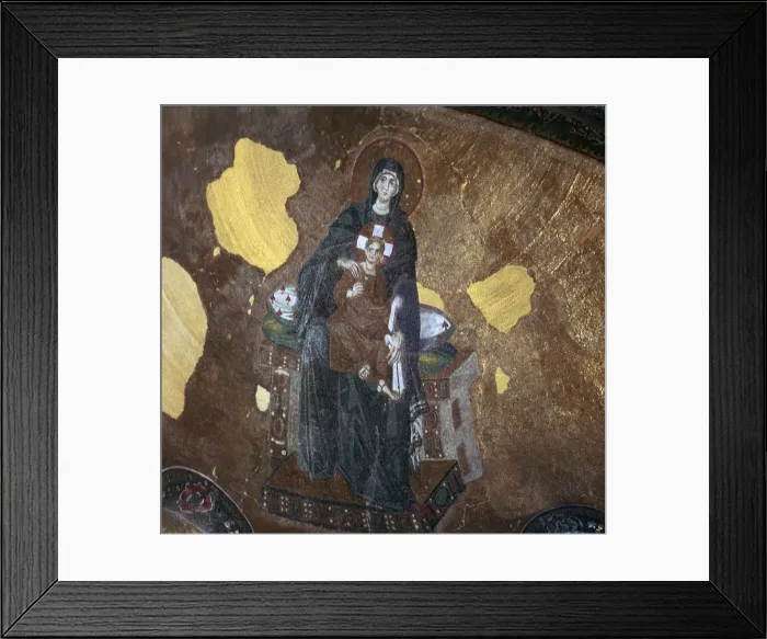 Framed Print : Byzantine mosaic of the Mother and Child Framed Print : Byzantine mosaic of the Mother and Child