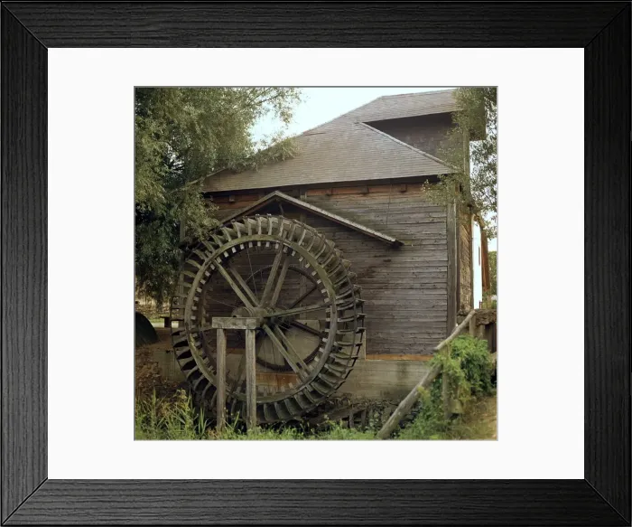 Framed Print : Waterwheel for a mill in Hungary. Artist: CM Dixon Framed Print : Waterwheel for a mill in Hungary. Artist: CM Dixon