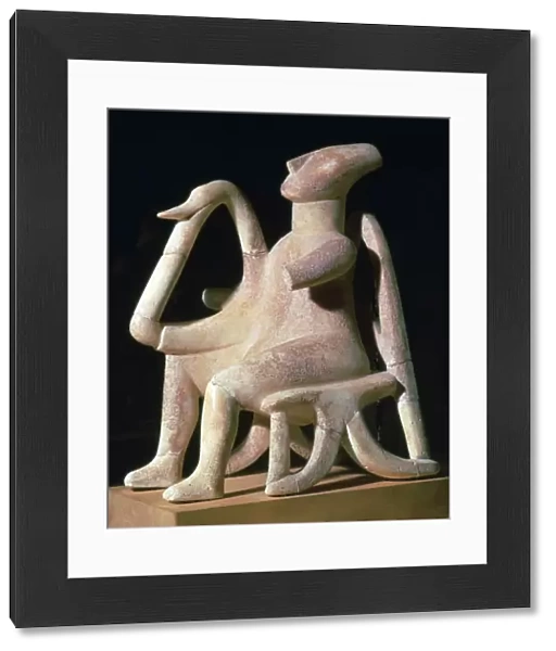 Cycladic harp-player made of marble