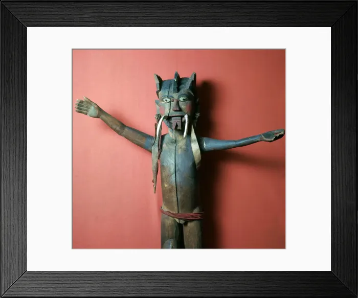 Framed Print : Wooden protective figure from the Nicobar Islands Framed Print : Wooden protective figure from the Nicobar Islands