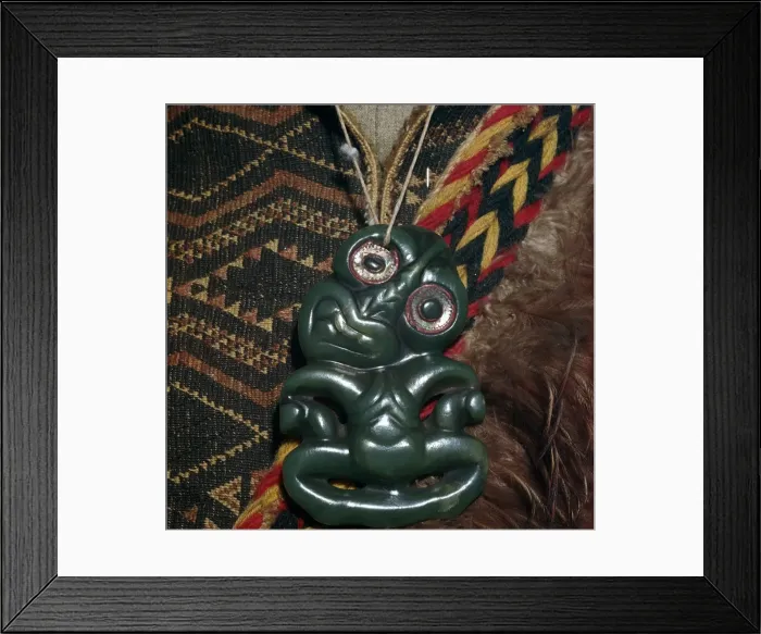 Framed Print : Protective Maori Tiki amulet, 19th century Framed Print : Protective Maori Tiki amulet, 19th century