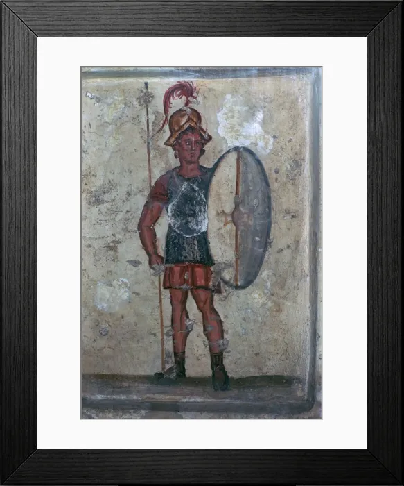 Framed Print : Wall-painting of a Hellenistic soldier, 3rd century BC Framed Print : Wall-painting of a Hellenistic soldier, 3rd century BC