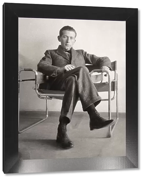 Marcel Breuer in the Wassily chair, 1926