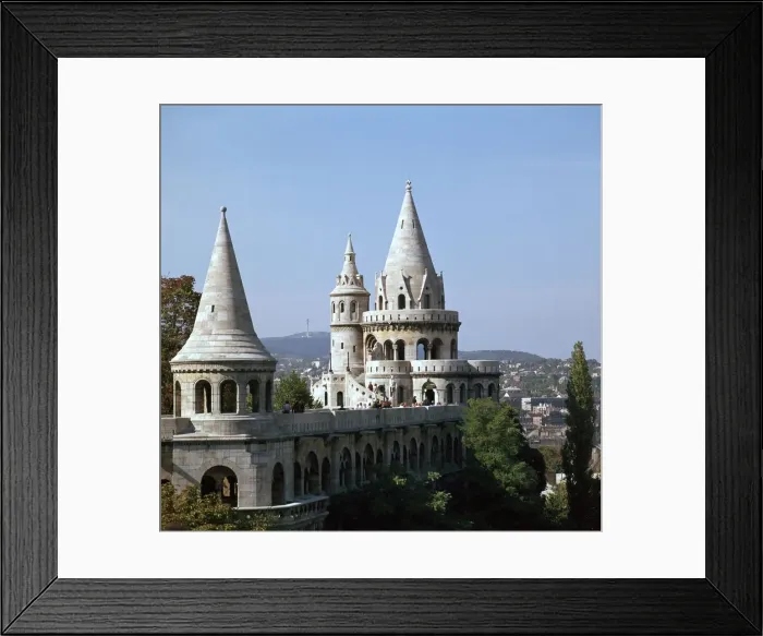 Framed Print : The Fishermans Bastion on Castle Hill in Budapest Framed Print : The Fishermans Bastion on Castle Hill in Budapest