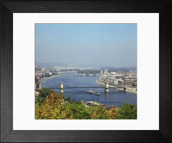 Framed Print : Budapest and the river Danube Framed Print : Budapest and the river Danube