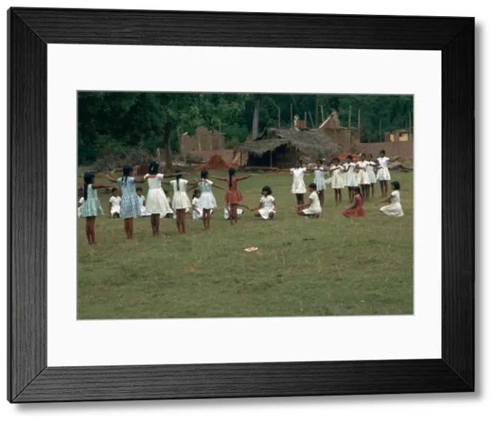 Framed Print : P. E class in Sri Lanka. Artist: CM Dixon Framed Print : P. E class in Sri Lanka. Artist: CM Dixon