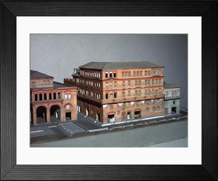 Framed Print : Model of a Roman apartment house, 2nd century Framed Print : Model of a Roman apartment house, 2nd century