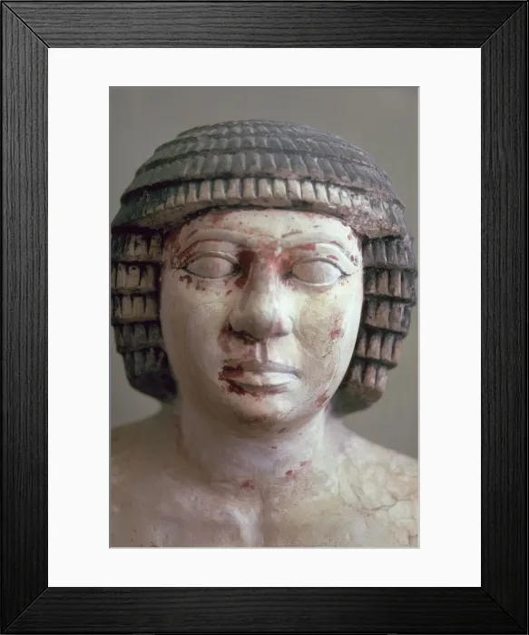 Framed Print : Head of Sekhemka, chief of the scribes of the fields, 25th century BC Framed Print : Head of Sekhemka, chief of the scribes of the fields, 25th century BC