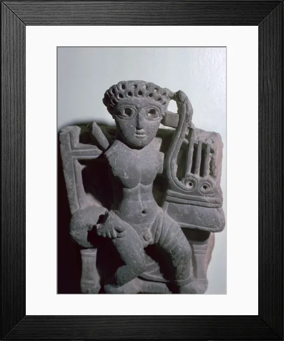 Framed Print : Coptic statuette of Orpheus with a lyre, 3rd century Framed Print : Coptic statuette of Orpheus with a lyre, 3rd century