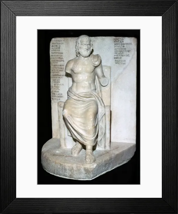 Framed Print : Statue of Euripides, the Greek dramatist, 5th century BC Framed Print : Statue of Euripides, the Greek dramatist, 5th century BC