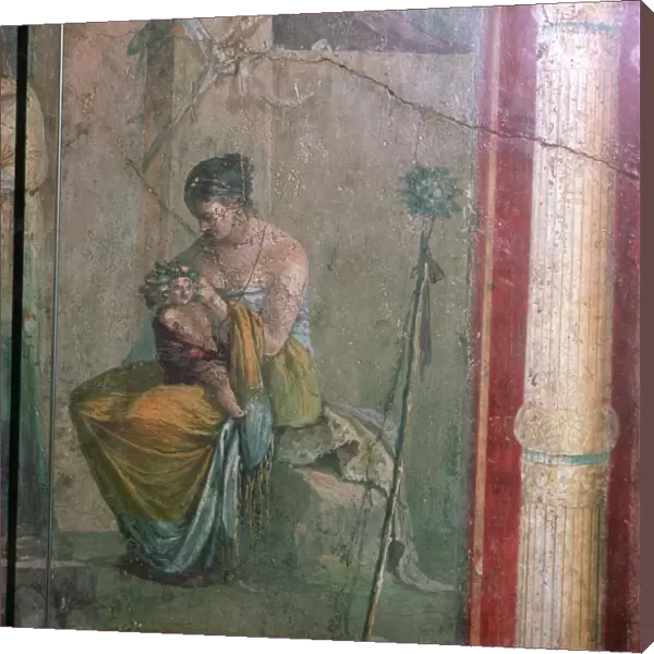 Roman wall-painting of Leucothea and the infant Dionysus, 1st century