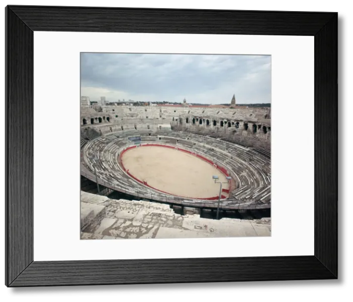 Framed Print : The ruins of a Roman arena in France, 2nd century BC Framed Print : The ruins of a Roman arena in France, 2nd century BC