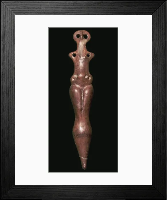 Framed Print : Late Neolithic female figure from Romania, 40th century BC Framed Print : Late Neolithic female figure from Romania, 40th century BC