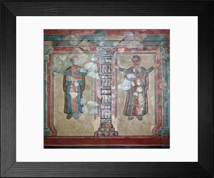 Framed Print : Early British Christian wall-painting on plaster, 2nd century Framed Print : Early British Christian wall-painting on plaster, 2nd century