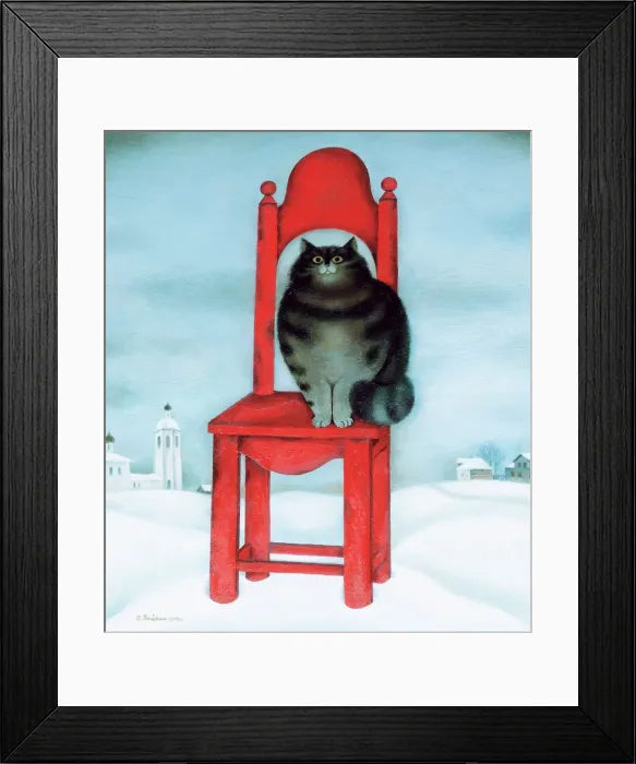 Framed Print : Red chair, 1995. Artist: Khaikin, David Framed Print : Red chair, 1995. Artist: Khaikin, David