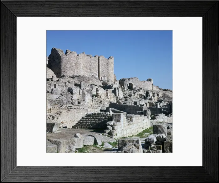 Framed Print : Ruins of the Roman city of Thugga, 3rd century Framed Print : Ruins of the Roman city of Thugga, 3rd century