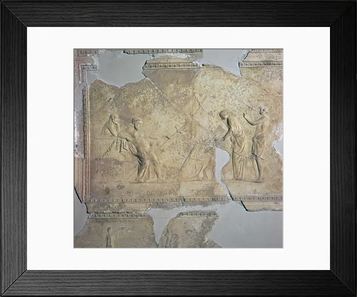 Framed Print : Roman stucco of Dionysiac rites, 1st century BC Framed Print : Roman stucco of Dionysiac rites, 1st century BC
