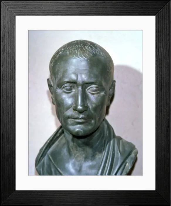 Framed Print : Bust of the late Republican politican Julius Caesar, 1st century BC Framed Print : Bust of the late Republican politican Julius Caesar, 1st century BC