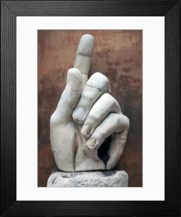 Framed Print : Hand from a colossal Roman statue, 3rd century BC Framed Print : Hand from a colossal Roman statue, 3rd century BC