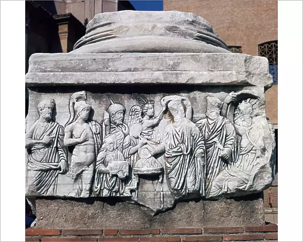 Detail of the base of the Decennial monument, 4th century