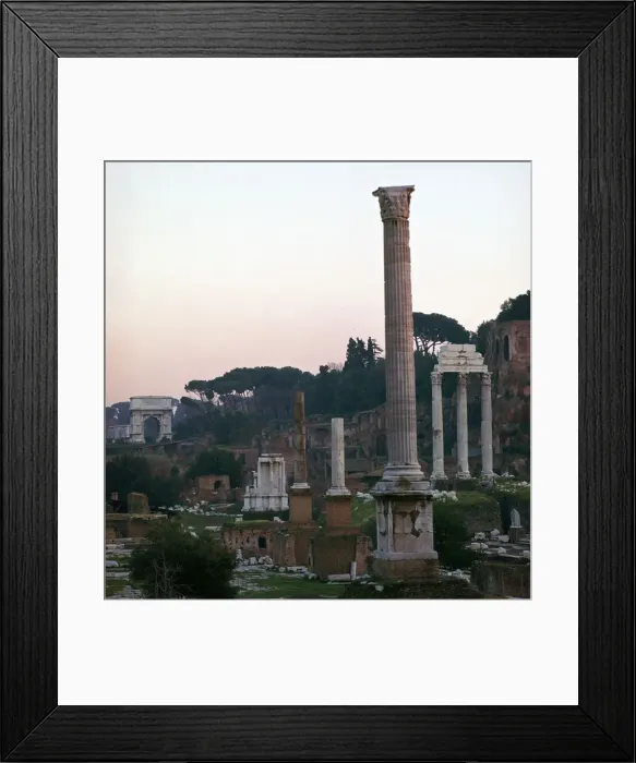 Framed Print : The Roman forum in the evening, 2nd century Framed Print : The Roman forum in the evening, 2nd century