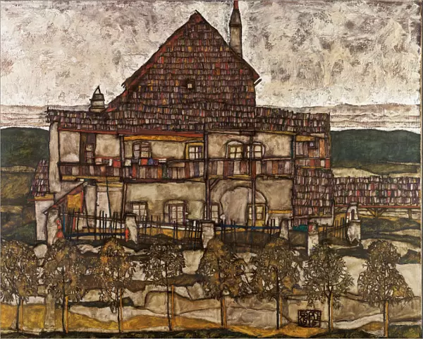 House with Shingle Roof (Old House II), 1911. Artist: Schiele, Egon (1890?1918)