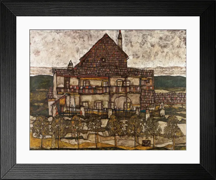 Framed Print : House with Shingle Roof (Old House II), 1911. Artist: Schiele, Egon (1890?1918) Framed Print : House with Shingle Roof (Old House II), 1911. Artist: Schiele, Egon (1890?1918)