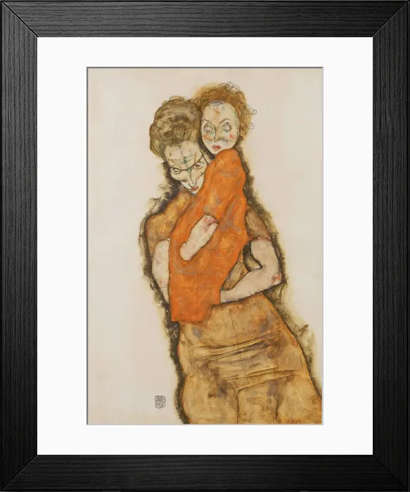 Framed Print : Mother and Child, 1914. Artist: Schiele, Egon (1890?1918) Framed Print : Mother and Child, 1914. Artist: Schiele, Egon (1890?1918)