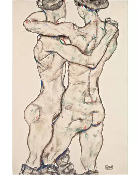 Naked Girls Embracing, 1914. Artist: Schiele, Egon (1890?1918)