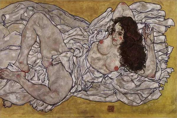 Reclining Woman, 1917. Artist: Schiele, Egon (1890?1918)