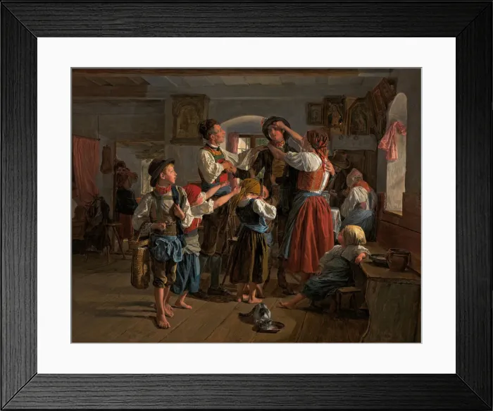 Framed Print : The Conscript?s Farewell, 1854. Artist: Waldmuller, Ferdinand Georg (1793-1865)