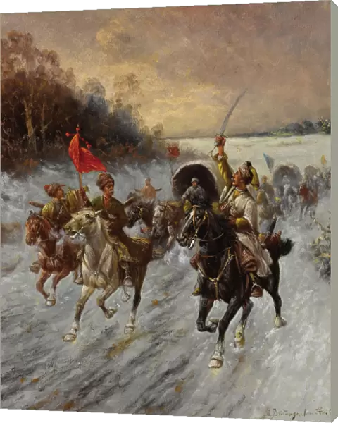 The Siberian gold convoy, 1900s-1910s. Artist: Baumgartner-Stoiloff, Adolf (1850-1924)