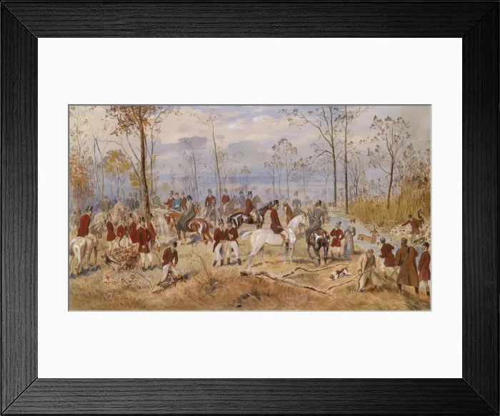 Framed Print : Fox hunting, c. 1890. Artist: Bls, Julius, von (1845-1922) Framed Print : Fox hunting, c. 1890. Artist: Bls, Julius, von (1845-1922)