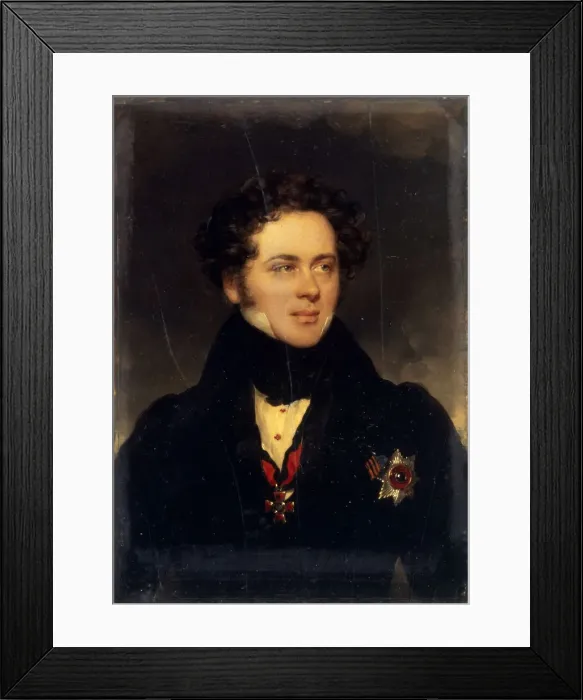 Framed Print : Portrait of Count Alexey Alexeyevich Perovsky (1787-1837), writer Antony Pogorelsky, 1827. Artist: Daffinger, Moritz Michael (1790-1849) Framed Print : Portrait of Count Alexey Alexeyevich Perovsky (1787-1837), writer Antony Pogorelsky, 1827. Artist: Daffinger, Moritz Michael (1790-1849)