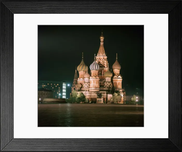 Framed Print : St Basils Cathedral at night Framed Print : St Basils Cathedral at night