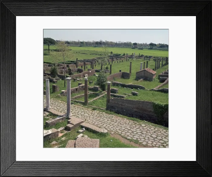 Framed Print : Main street of the Roman port of Ostia Framed Print : Main street of the Roman port of Ostia