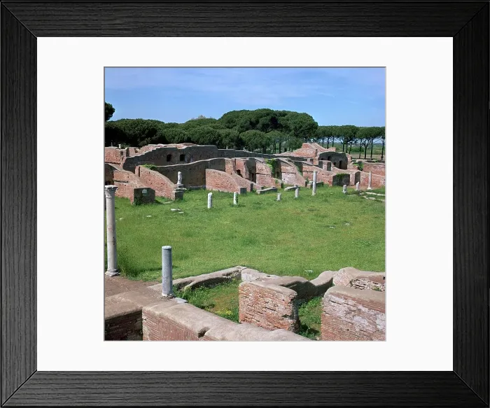 Framed Print : Buildings in Ostia, the main port of Rome, 2nd century Framed Print : Buildings in Ostia, the main port of Rome, 2nd century